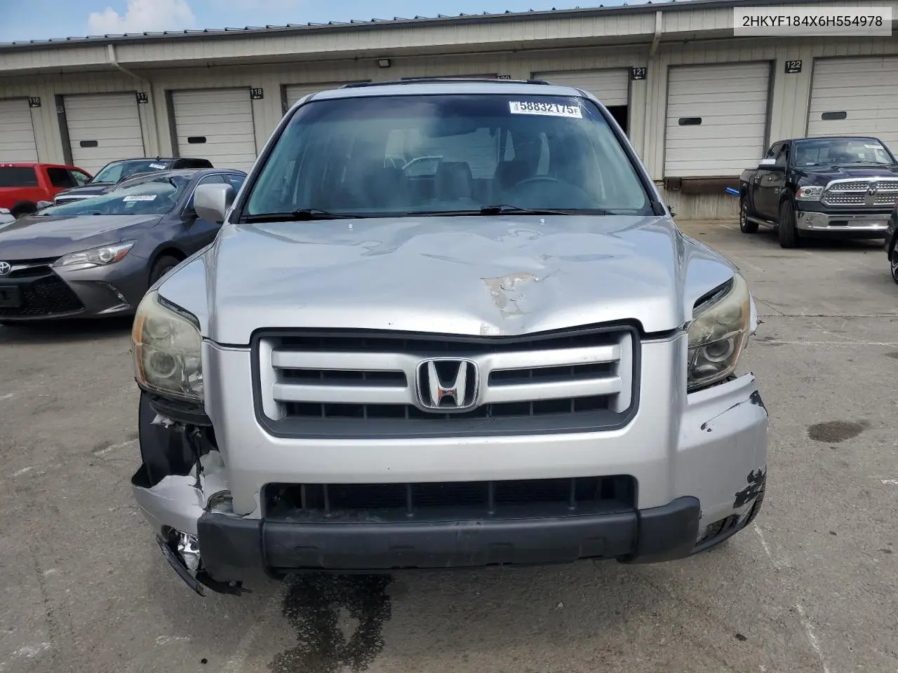 2006 Honda Pilot Ex VIN: 2HKYF184X6H554978 Lot: 58832175