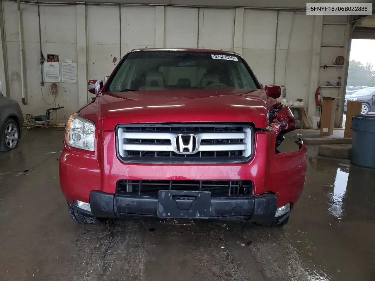 2006 Honda Pilot Ex VIN: 5FNYF18706B022888 Lot: 62461335