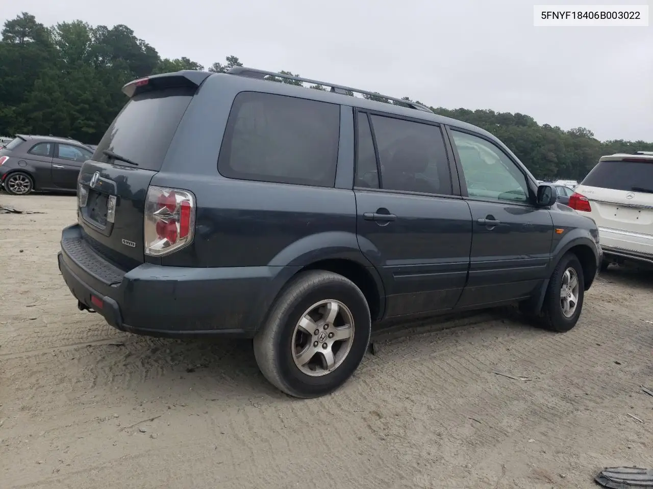 2006 Honda Pilot Ex VIN: 5FNYF18406B003022 Lot: 62524645