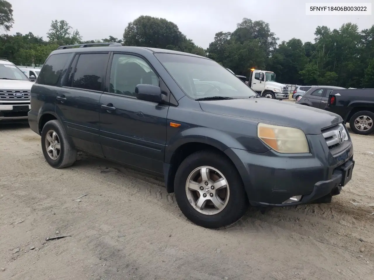 2006 Honda Pilot Ex VIN: 5FNYF18406B003022 Lot: 62524645