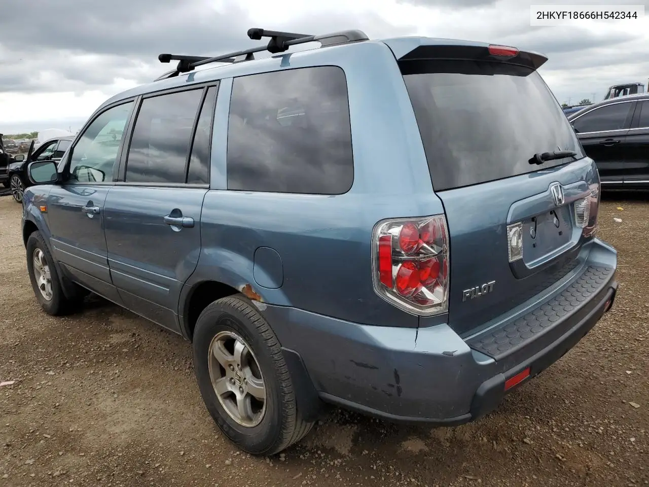2006 Honda Pilot Ex VIN: 2HKYF18666H542344 Lot: 62555145