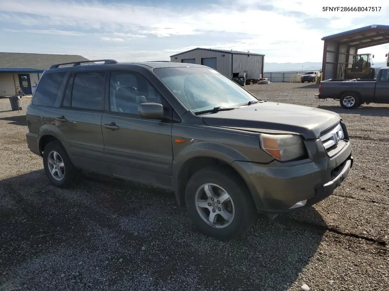 2006 Honda Pilot Ex VIN: 5FNYF28666B047517 Lot: 62717165