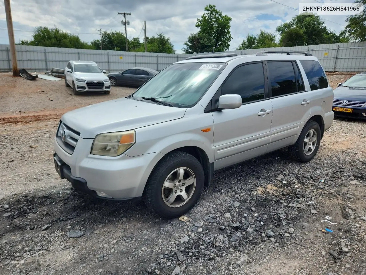 2006 Honda Pilot Ex VIN: 2HKYF18626H541966 Lot: 62774535