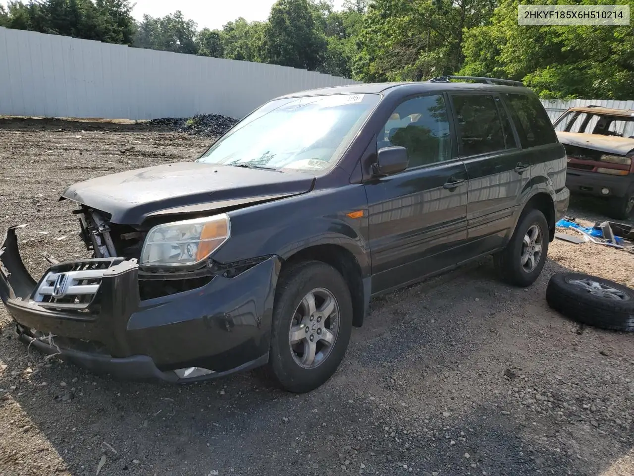 2006 Honda Pilot Ex VIN: 2HKYF185X6H510214 Lot: 62897495