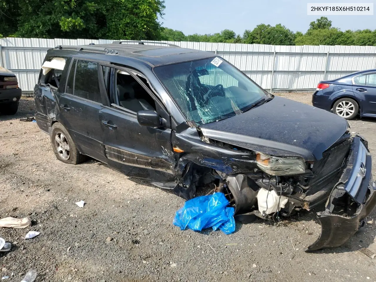 2006 Honda Pilot Ex VIN: 2HKYF185X6H510214 Lot: 62897495
