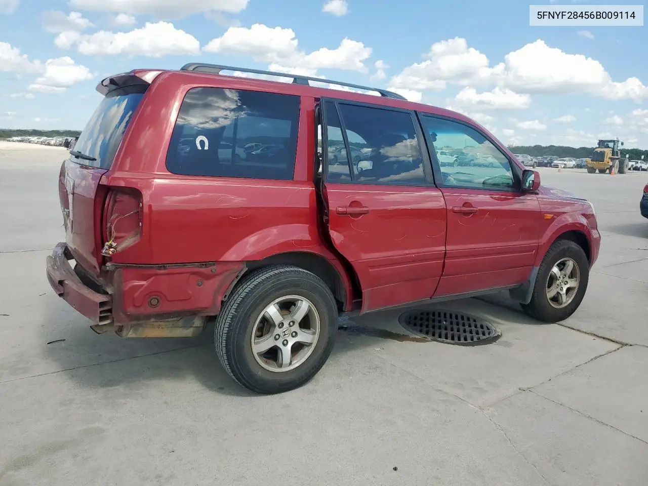 2006 Honda Pilot Ex VIN: 5FNYF28456B009114 Lot: 62929405