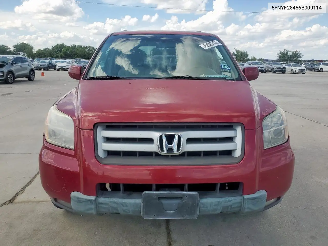 2006 Honda Pilot Ex VIN: 5FNYF28456B009114 Lot: 62929405
