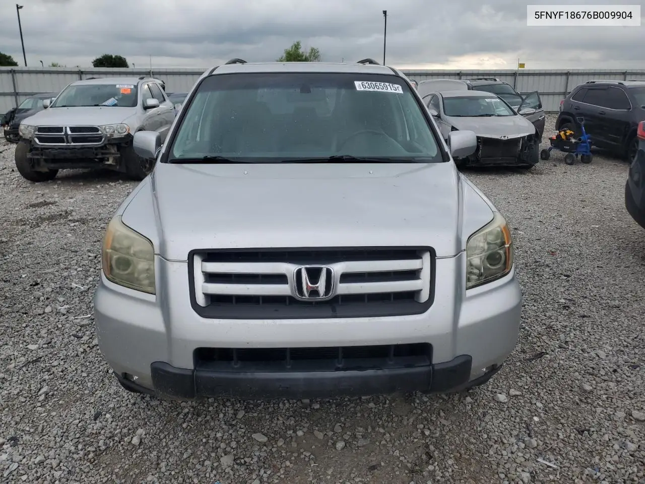 2006 Honda Pilot Ex VIN: 5FNYF18676B009904 Lot: 63065915