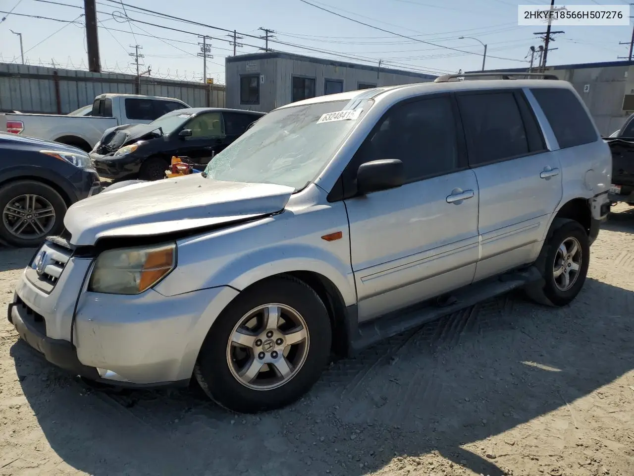 2006 Honda Pilot Ex VIN: 2HKYF18566H507276 Lot: 63248415