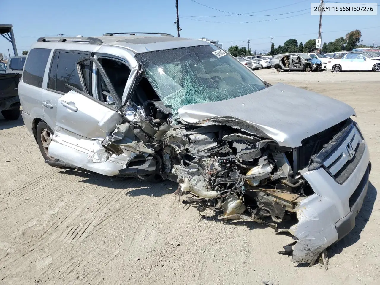2006 Honda Pilot Ex VIN: 2HKYF18566H507276 Lot: 63248415