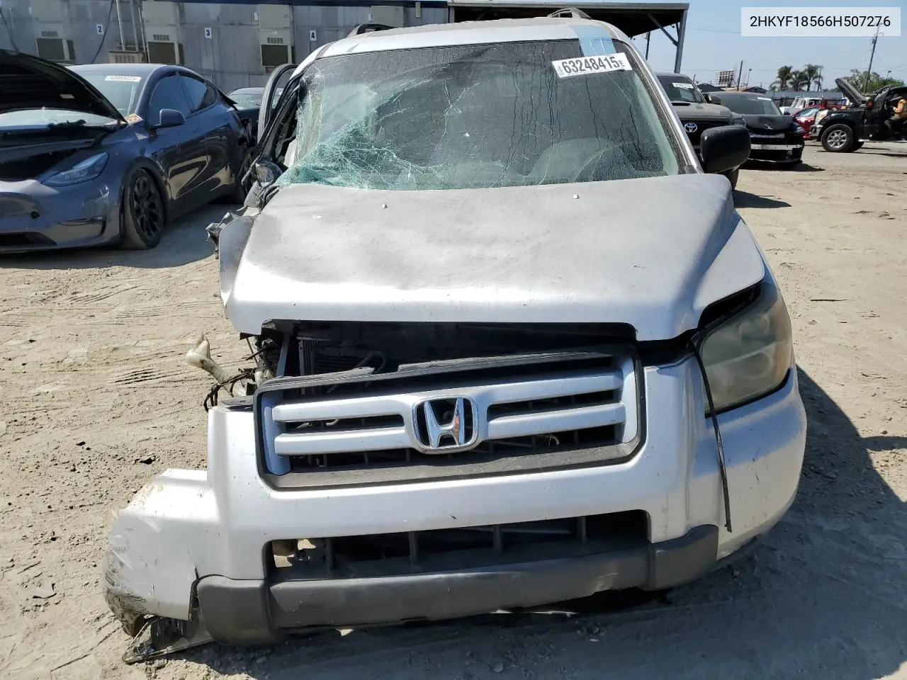 2006 Honda Pilot Ex VIN: 2HKYF18566H507276 Lot: 63248415