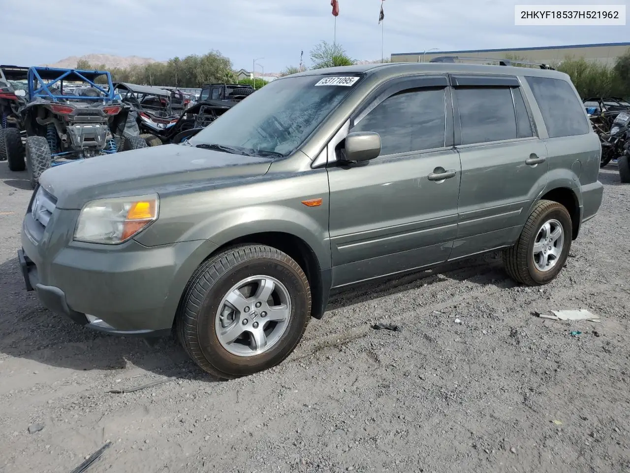 2007 Honda Pilot Exl VIN: 2HKYF18537H521962 Lot: 53171095