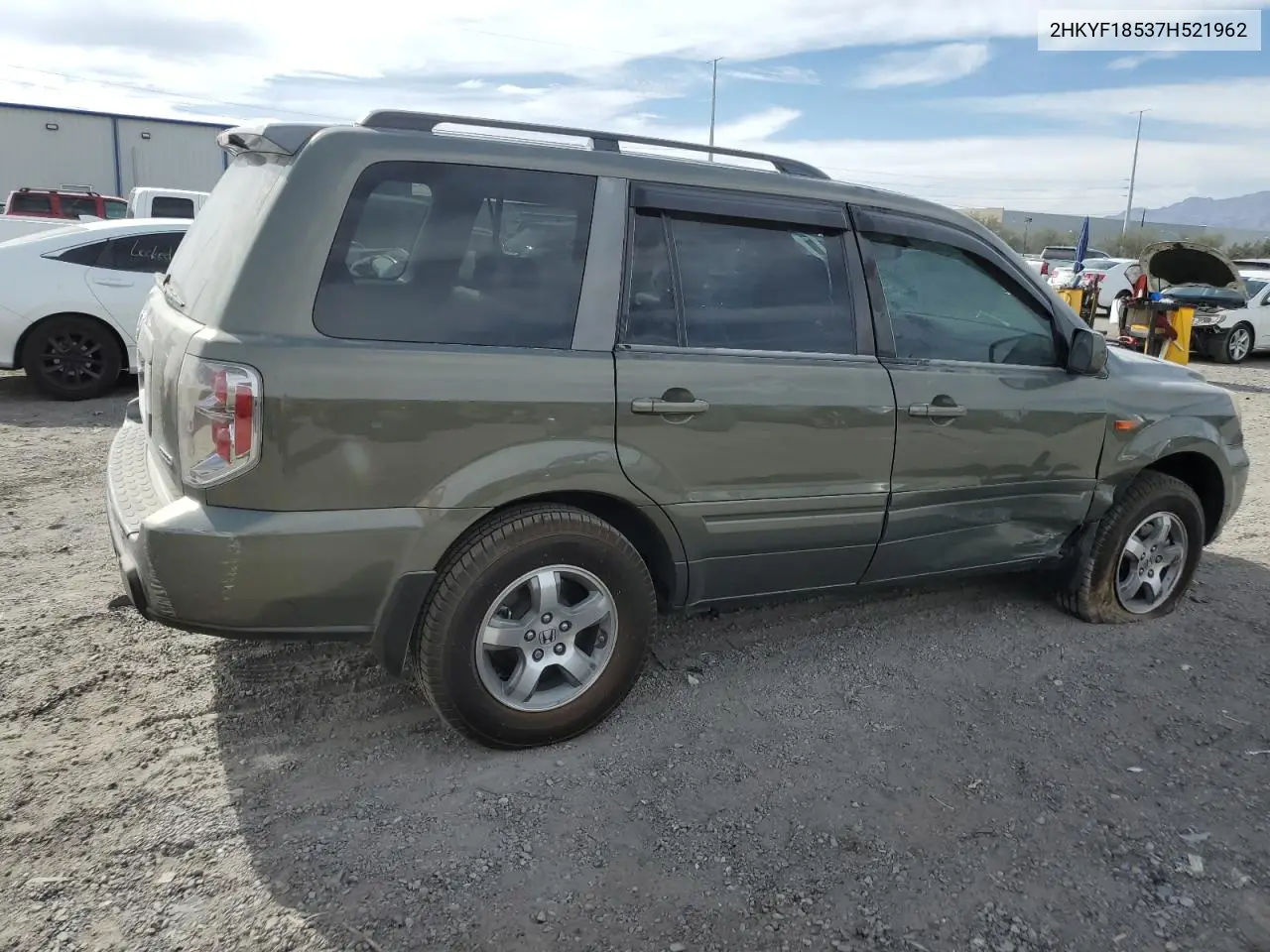 2007 Honda Pilot Exl VIN: 2HKYF18537H521962 Lot: 53171095