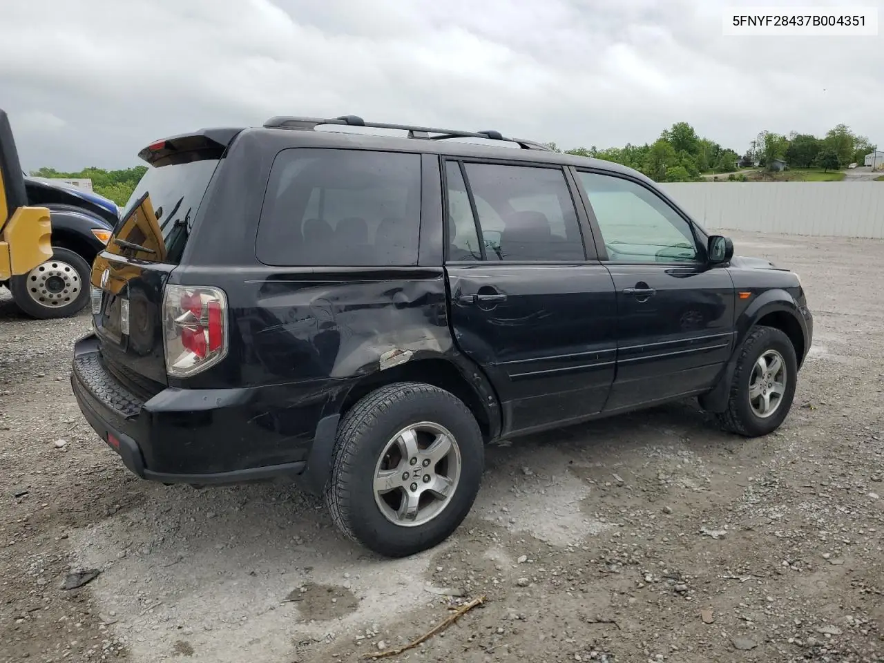 2007 Honda Pilot Ex VIN: 5FNYF28437B004351 Lot: 56585555