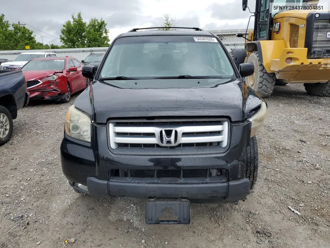 2007 Honda Pilot Ex VIN: 5FNYF28437B004351 Lot: 56585555