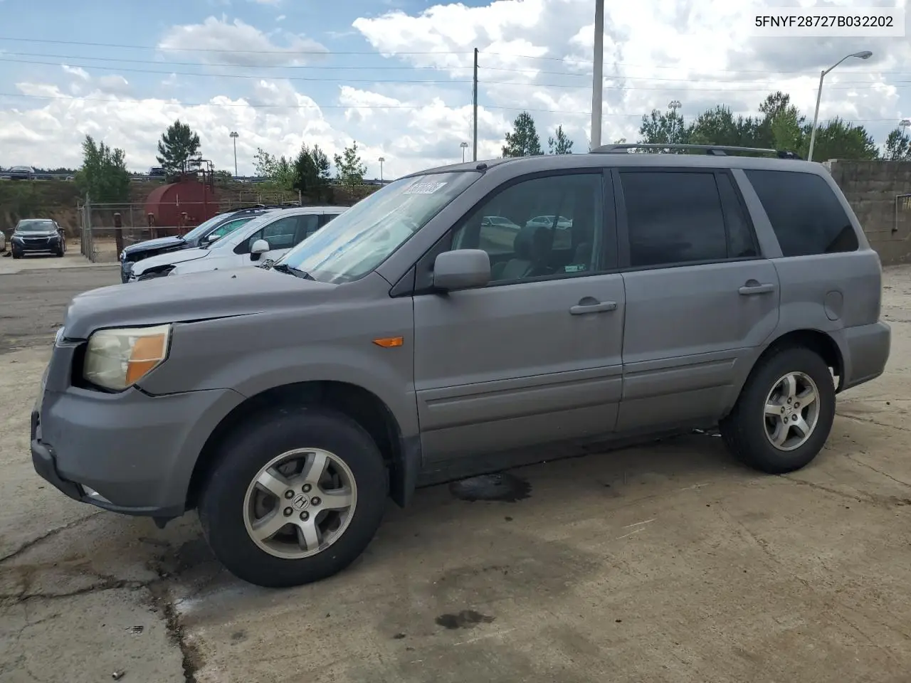 2007 Honda Pilot Exl VIN: 5FNYF28727B032202 Lot: 56766735