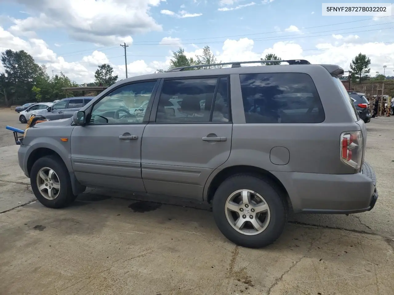 2007 Honda Pilot Exl VIN: 5FNYF28727B032202 Lot: 56766735