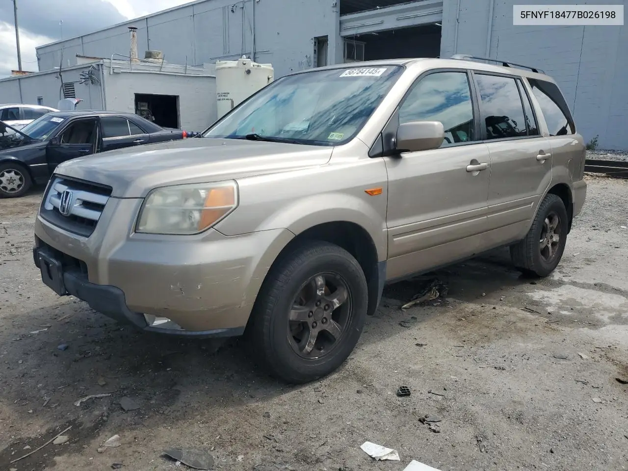 2007 Honda Pilot Ex VIN: 5FNYF18477B026198 Lot: 56784145