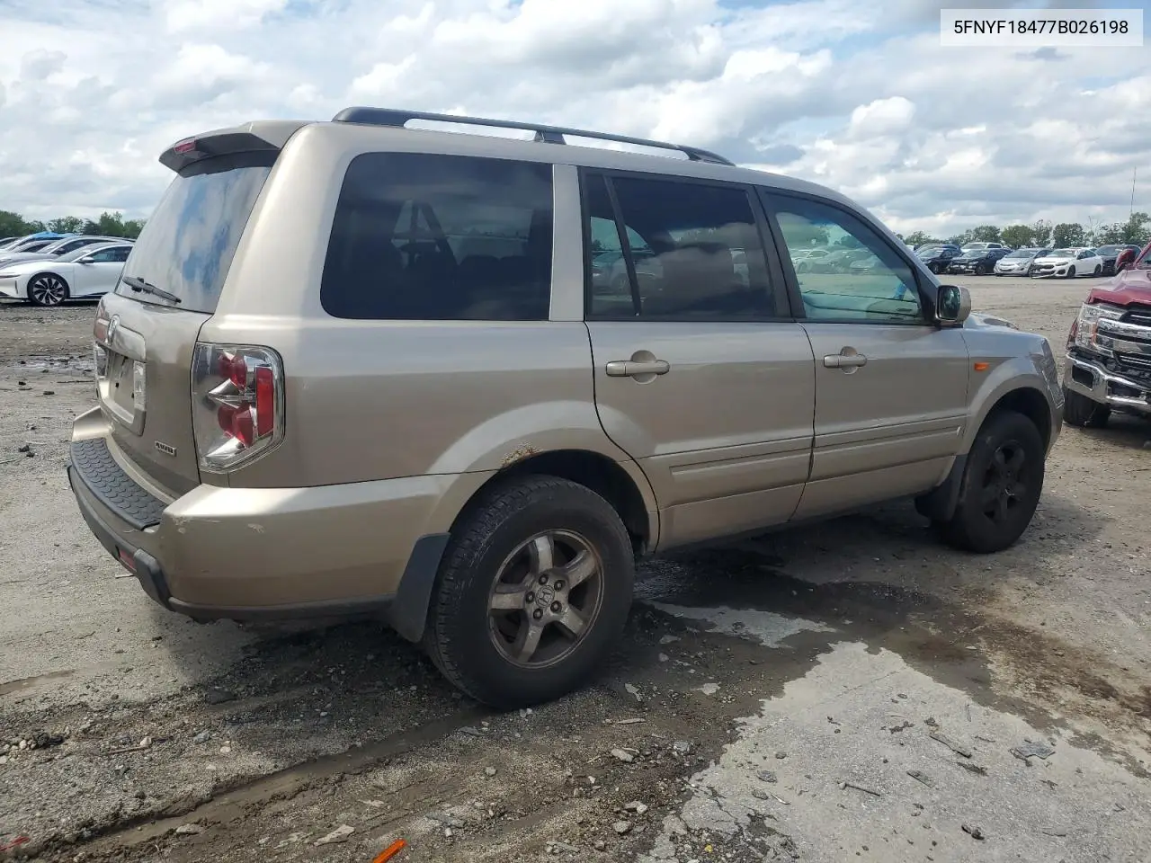 2007 Honda Pilot Ex VIN: 5FNYF18477B026198 Lot: 56784145