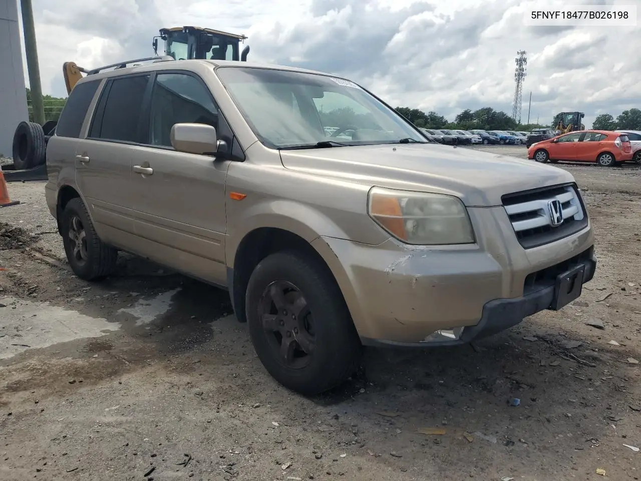 2007 Honda Pilot Ex VIN: 5FNYF18477B026198 Lot: 56784145