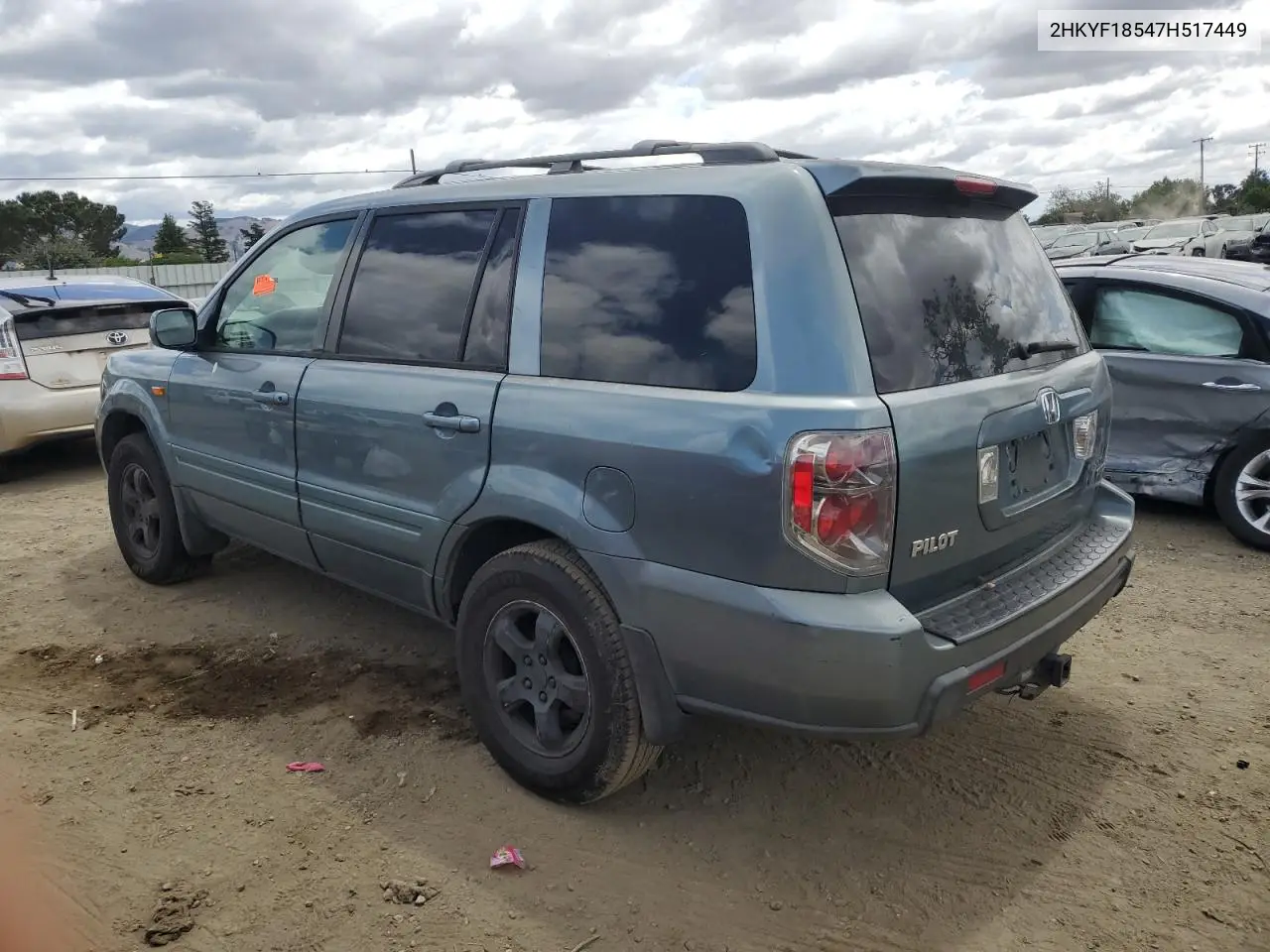 2007 Honda Pilot Exl VIN: 2HKYF18547H517449 Lot: 57093925