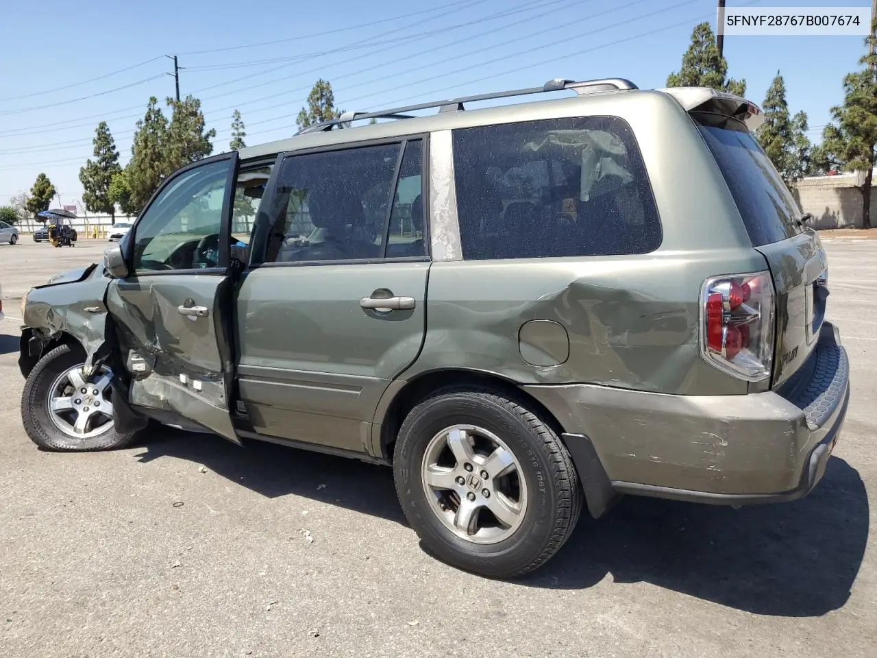 2007 Honda Pilot Exl VIN: 5FNYF28767B007674 Lot: 60705515