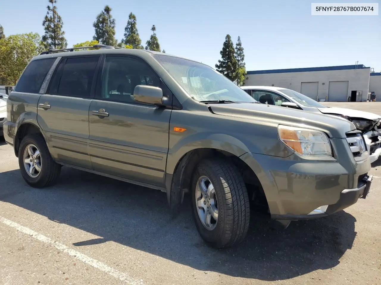 2007 Honda Pilot Exl VIN: 5FNYF28767B007674 Lot: 60705515