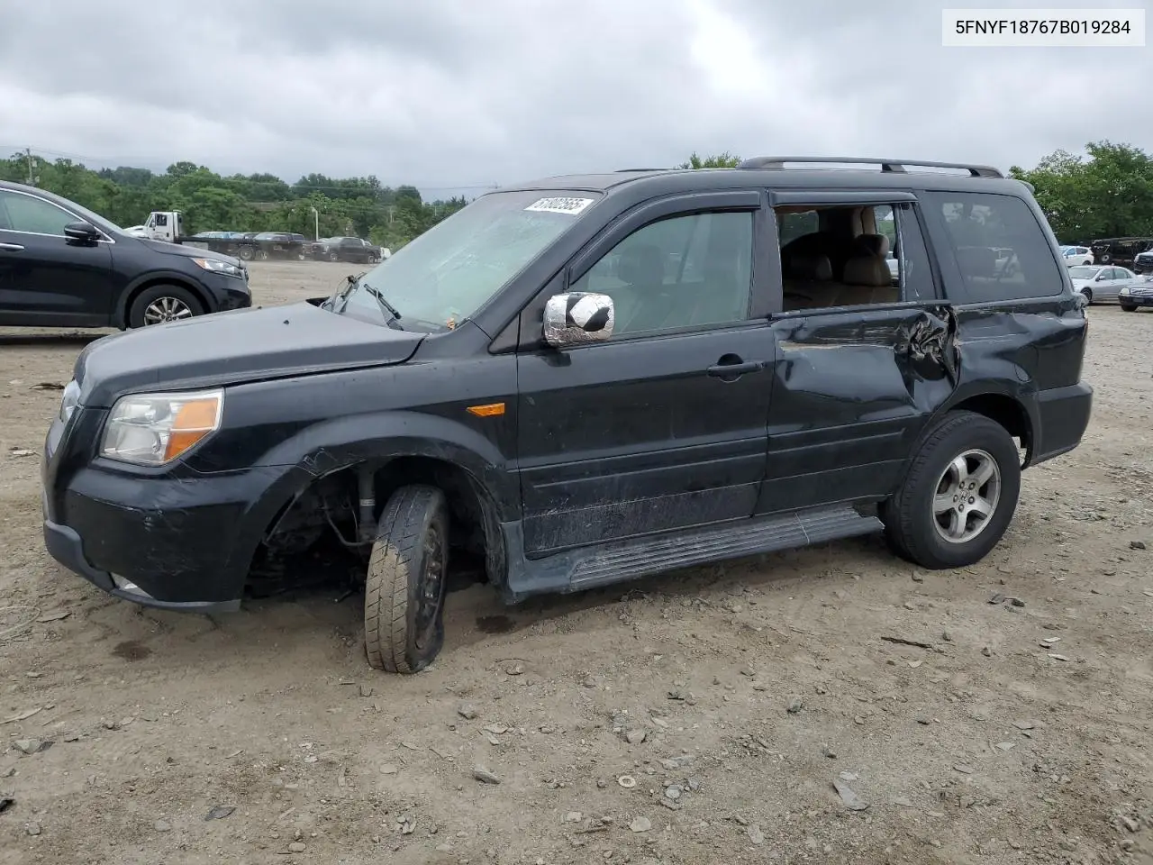 2007 Honda Pilot Exl VIN: 5FNYF18767B019284 Lot: 61802565