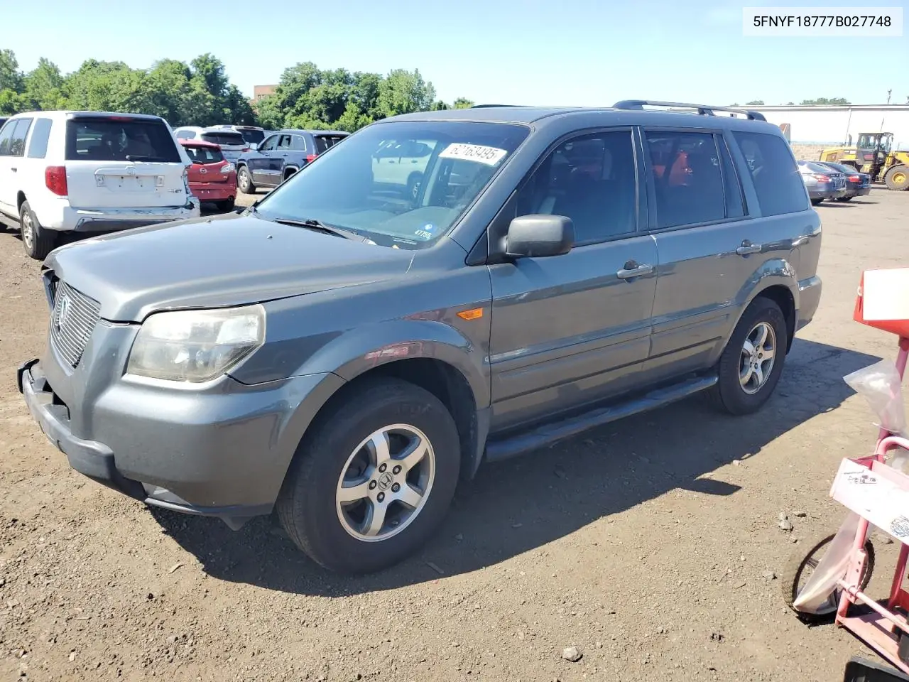 2007 Honda Pilot Exl VIN: 5FNYF18777B027748 Lot: 62163495