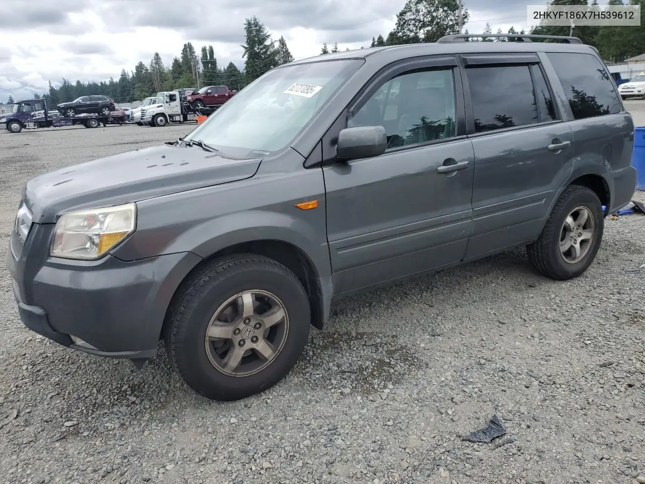 2007 Honda Pilot Exl VIN: 2HKYF186X7H539612 Lot: 62727095
