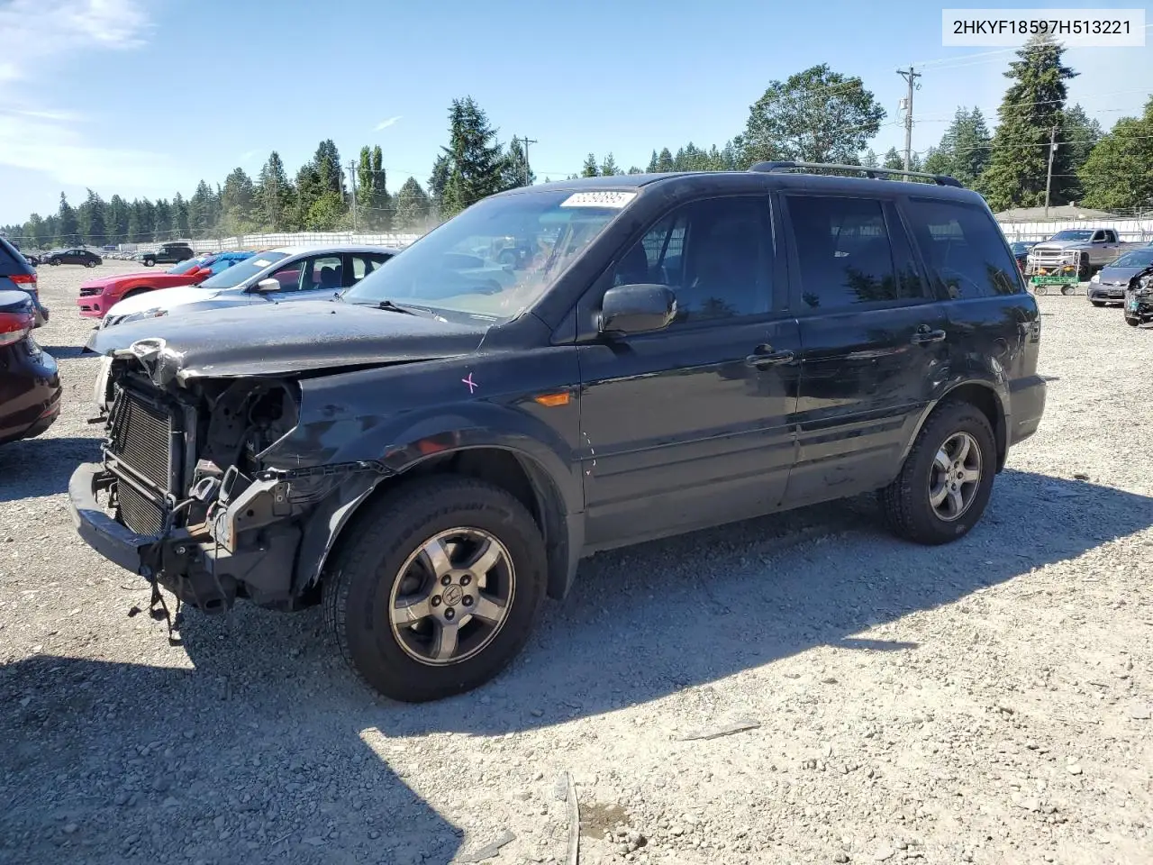 2007 Honda Pilot Exl VIN: 2HKYF18597H513221 Lot: 63090895