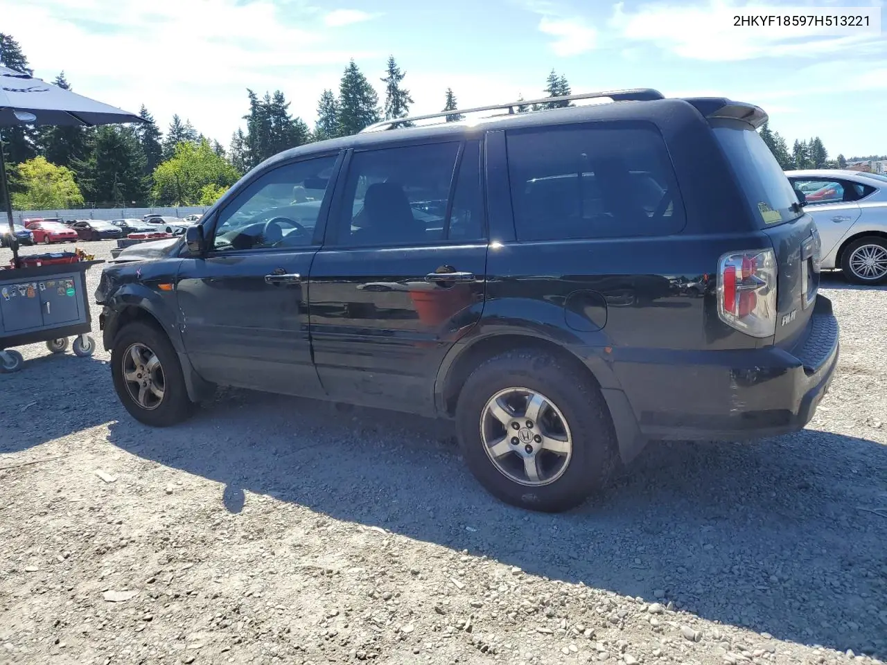 2007 Honda Pilot Exl VIN: 2HKYF18597H513221 Lot: 63090895