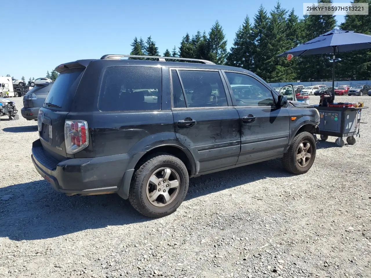 2007 Honda Pilot Exl VIN: 2HKYF18597H513221 Lot: 63090895