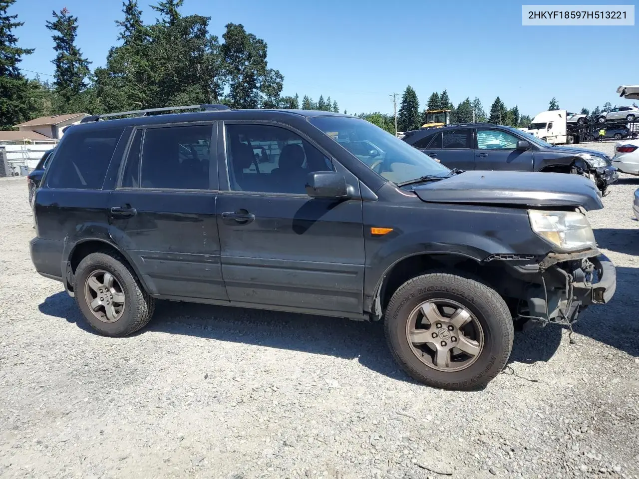 2007 Honda Pilot Exl VIN: 2HKYF18597H513221 Lot: 63090895