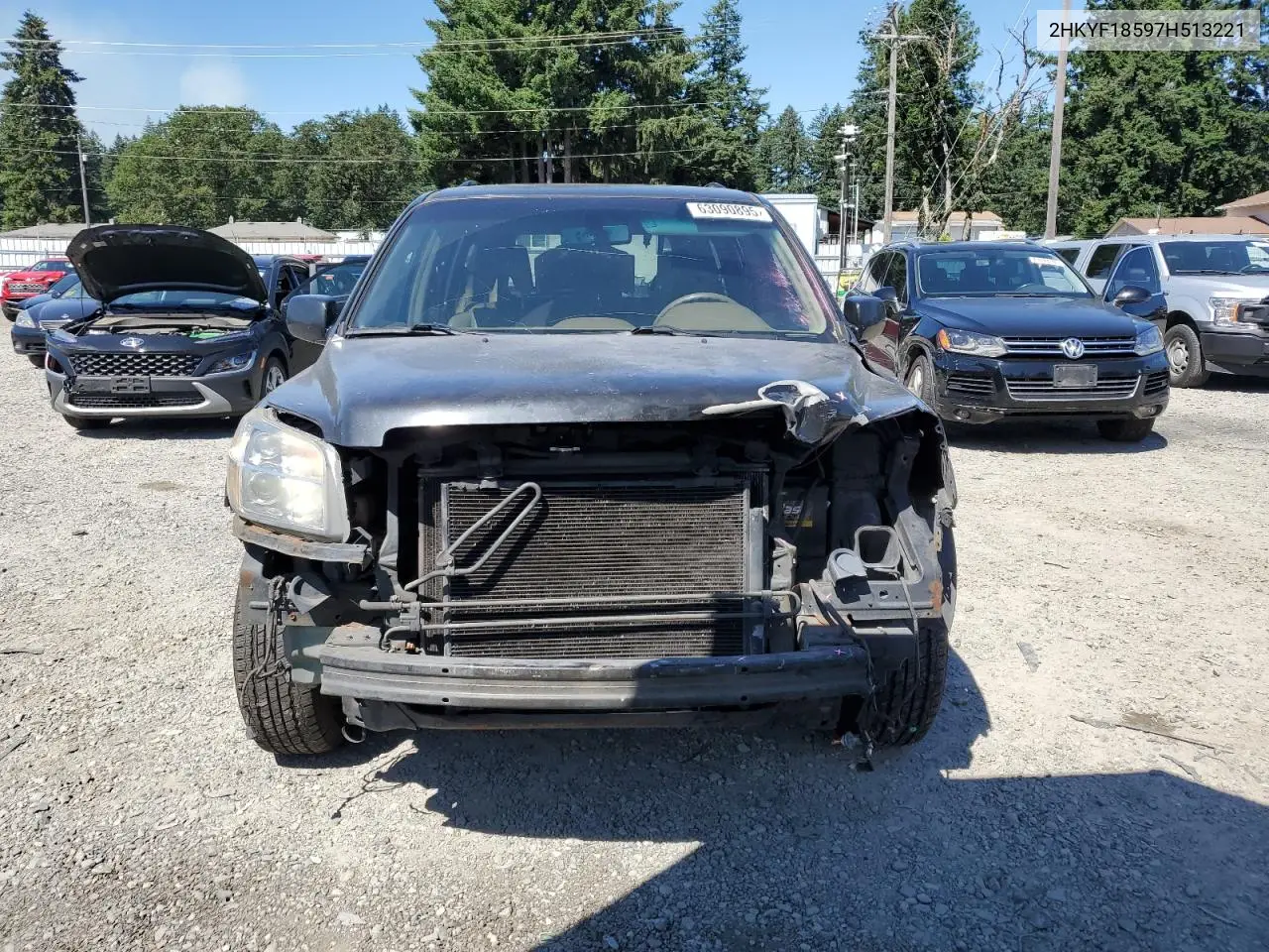 2007 Honda Pilot Exl VIN: 2HKYF18597H513221 Lot: 63090895