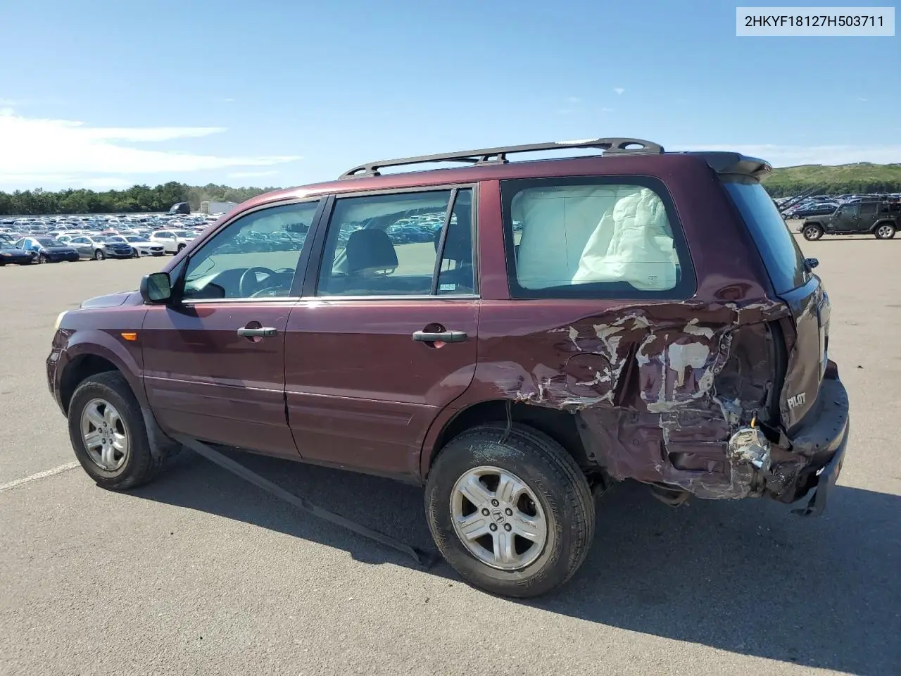 2007 Honda Pilot Lx VIN: 2HKYF18127H503711 Lot: 65069015