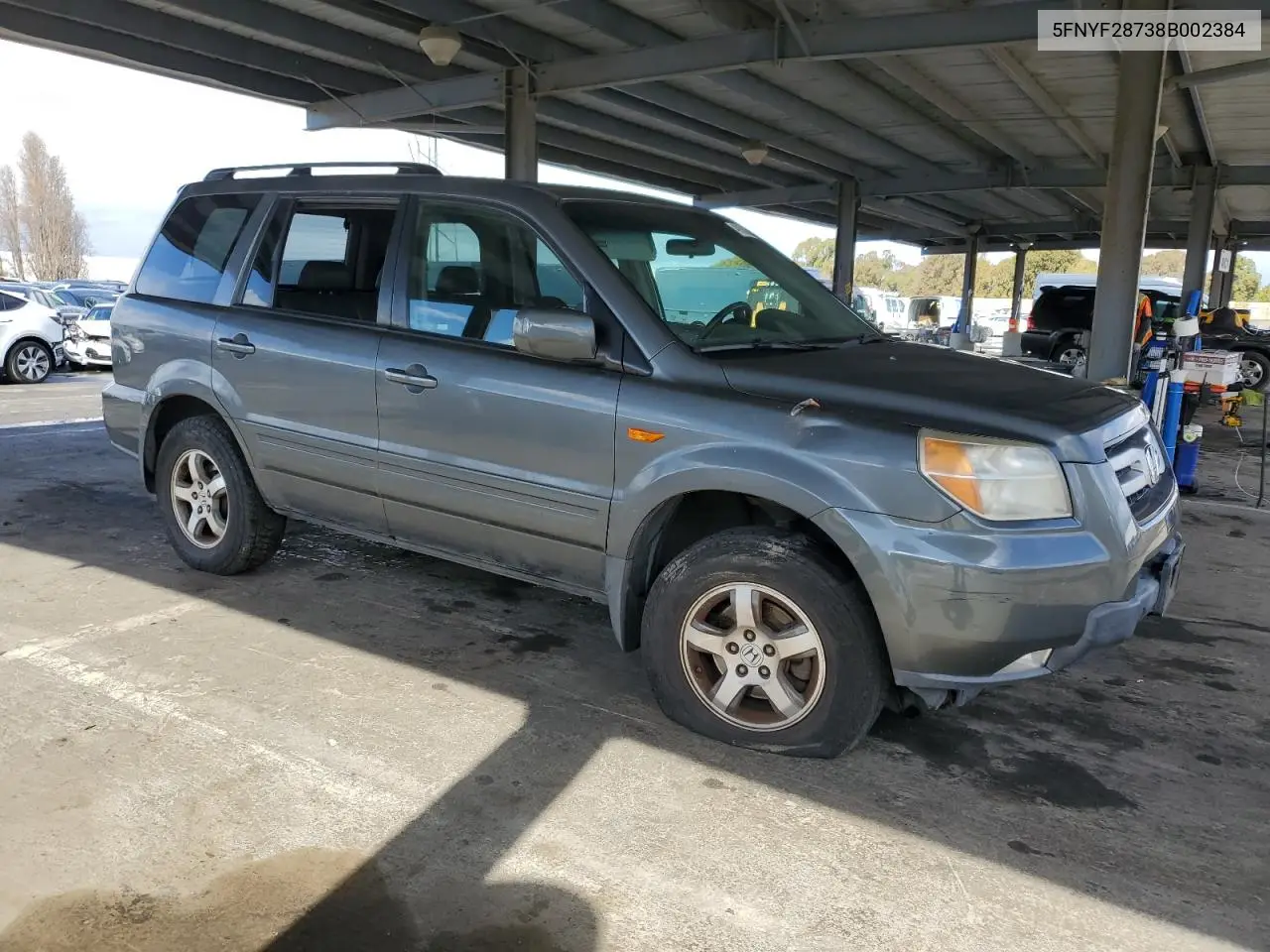 2008 Honda Pilot Exl VIN: 5FNYF28738B002384 Lot: 49180335