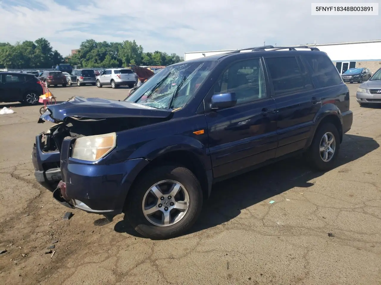 2008 Honda Pilot Se VIN: 5FNYF18348B003891 Lot: 62707475