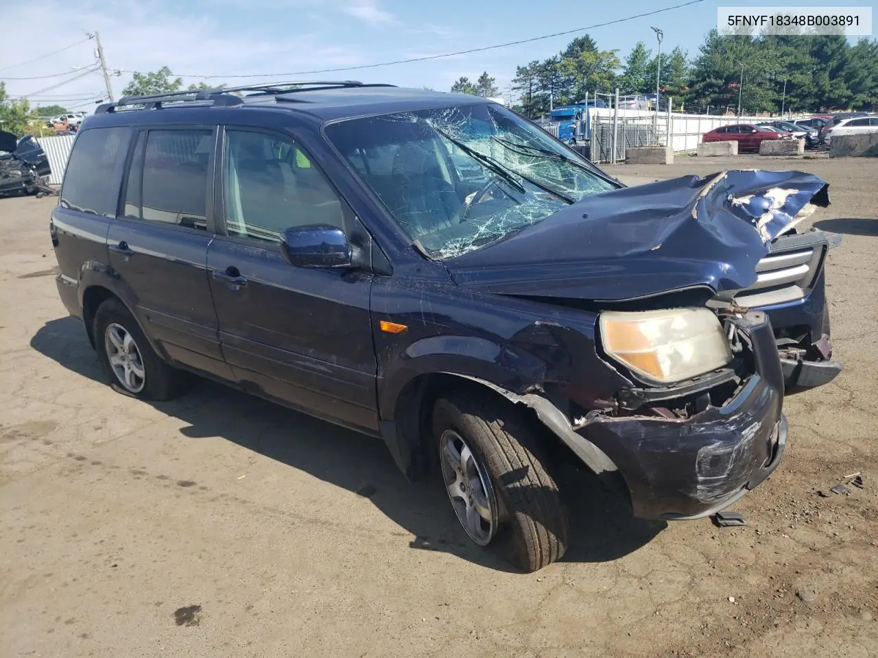 2008 Honda Pilot Se VIN: 5FNYF18348B003891 Lot: 62707475