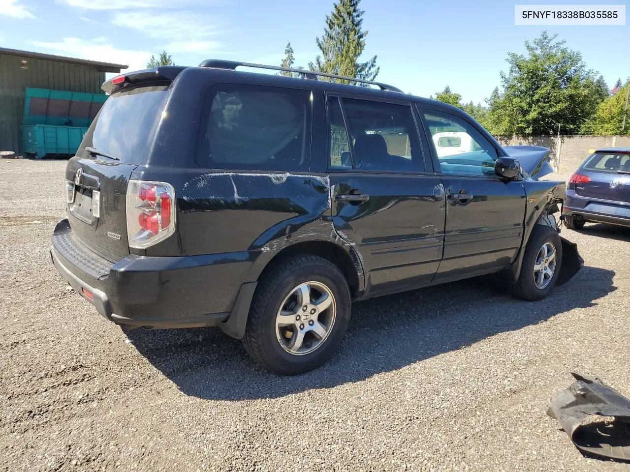 2008 Honda Pilot Se VIN: 5FNYF18338B035585 Lot: 62862635