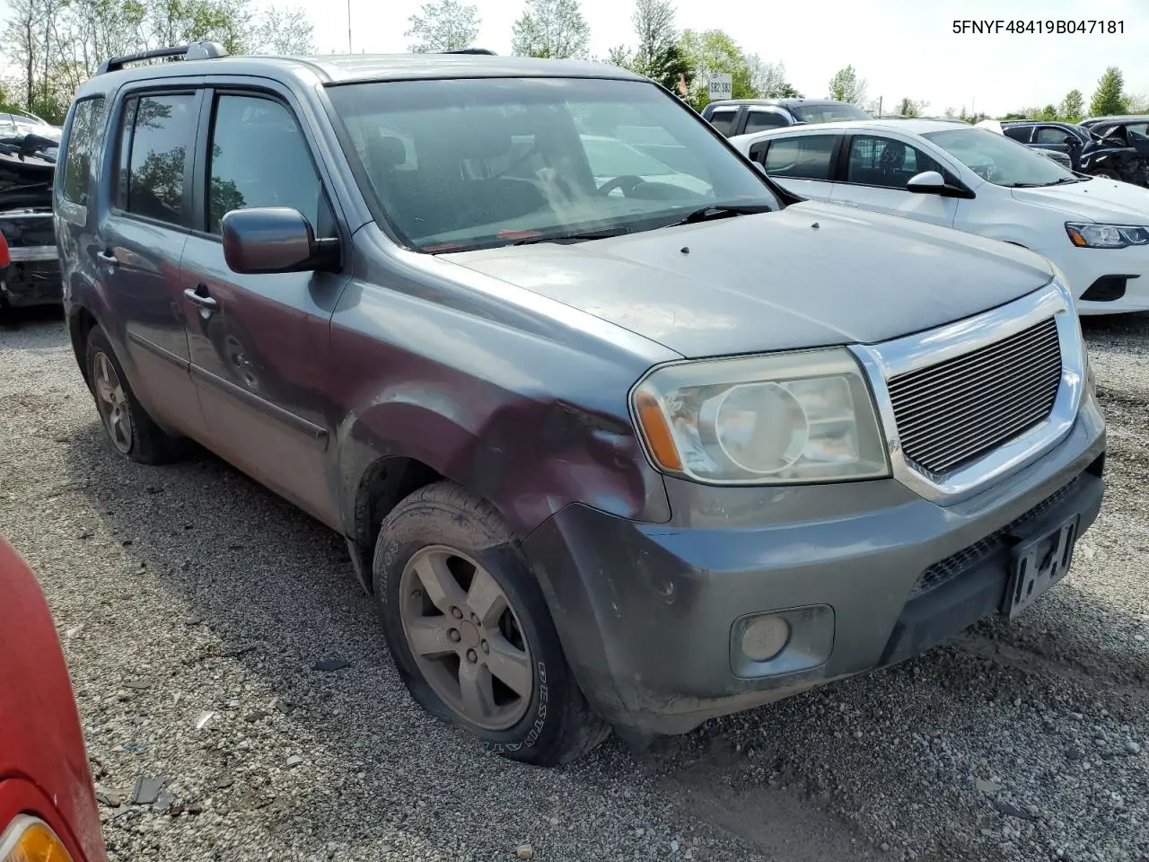 2009 Honda Pilot Ex VIN: 5FNYF48419B047181 Lot: 57092585