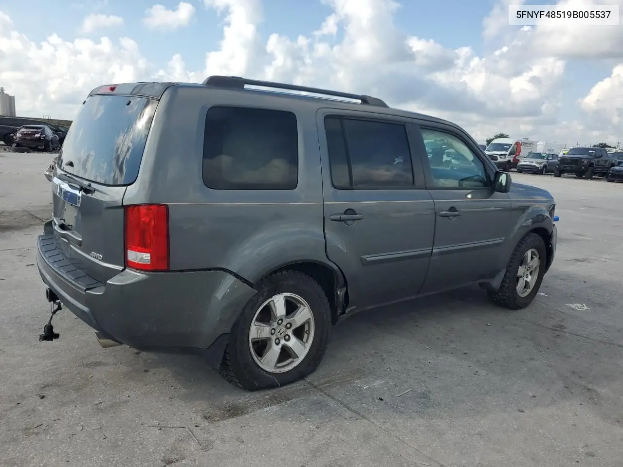 2009 Honda Pilot Exl VIN: 5FNYF48519B005537 Lot: 62565115