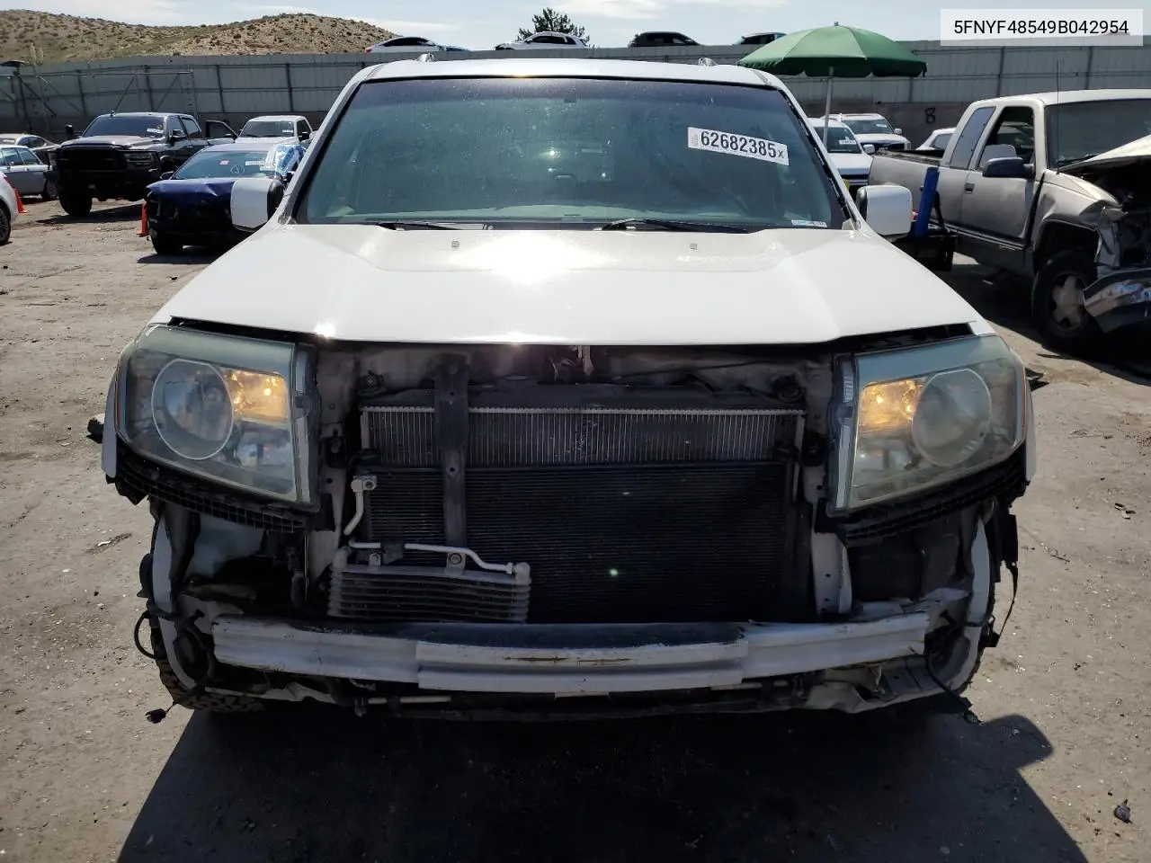 2009 Honda Pilot Exl VIN: 5FNYF48549B042954 Lot: 62682385