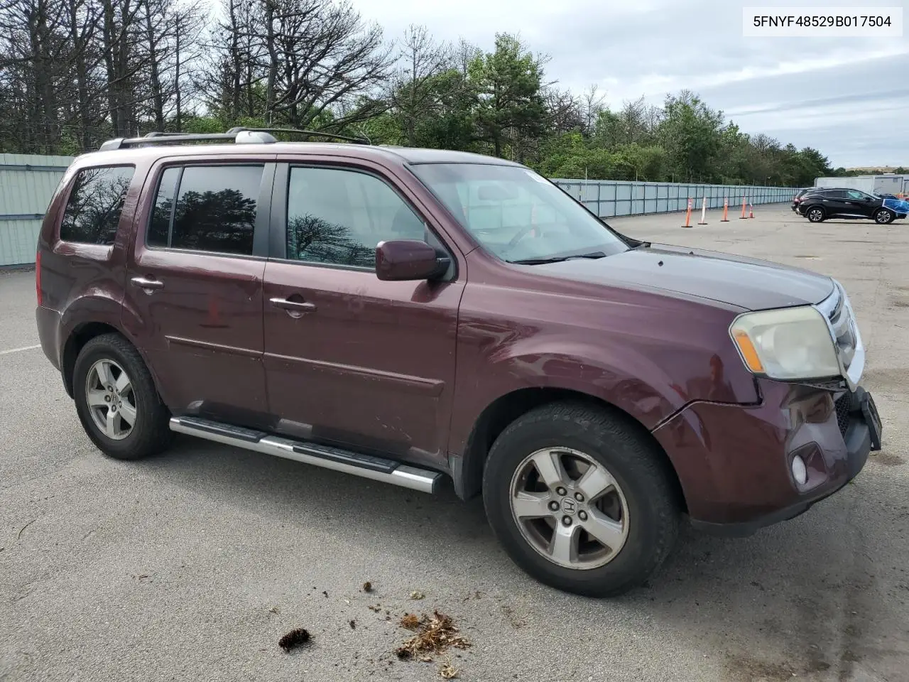 2009 Honda Pilot Exl VIN: 5FNYF48529B017504 Lot: 62790175