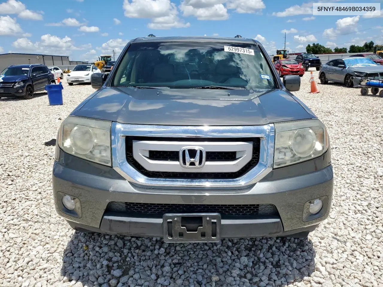 2009 Honda Pilot Ex VIN: 5FNYF48469B034359 Lot: 62997315