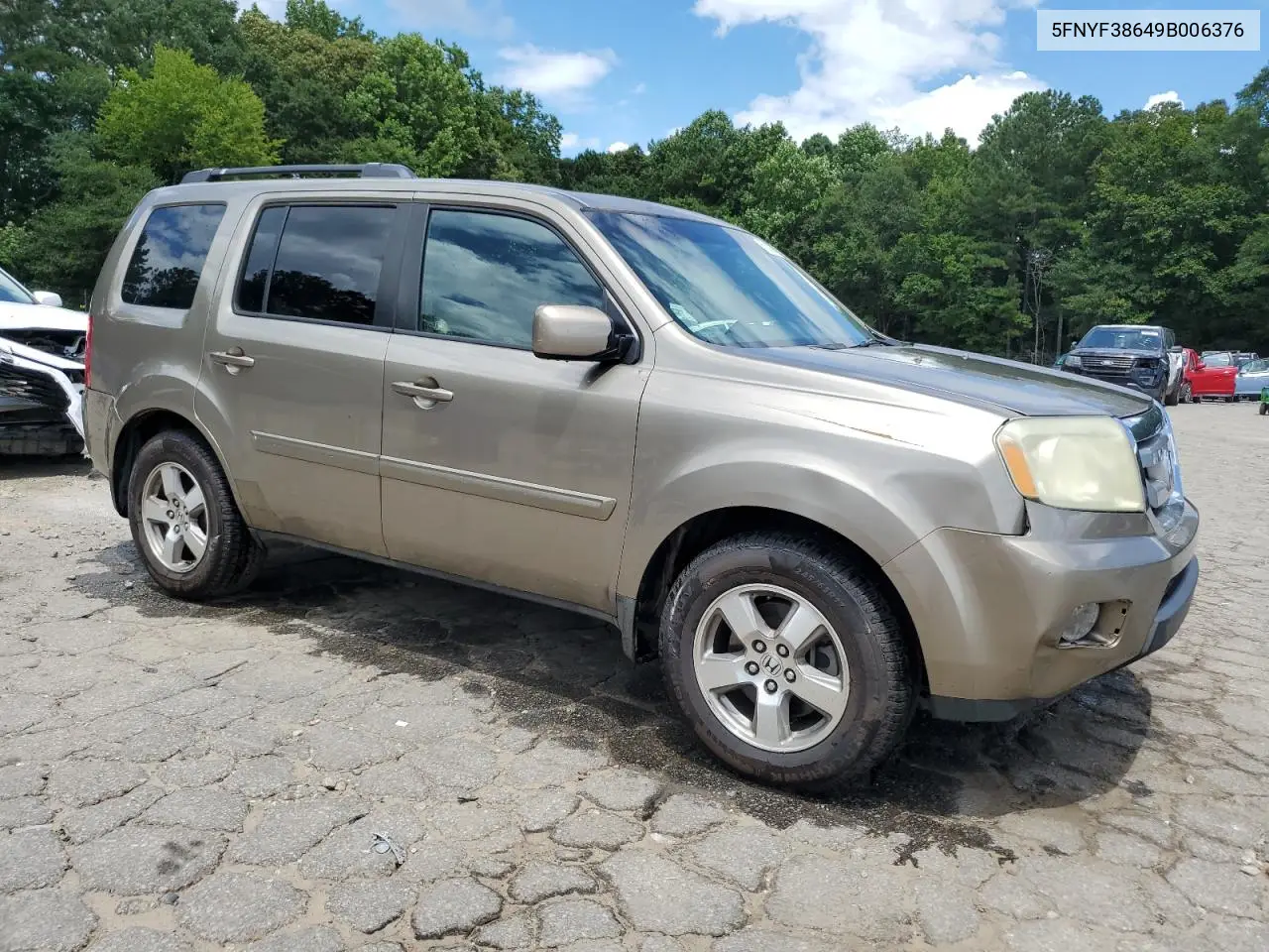 2009 Honda Pilot Exl VIN: 5FNYF38649B006376 Lot: 65509745