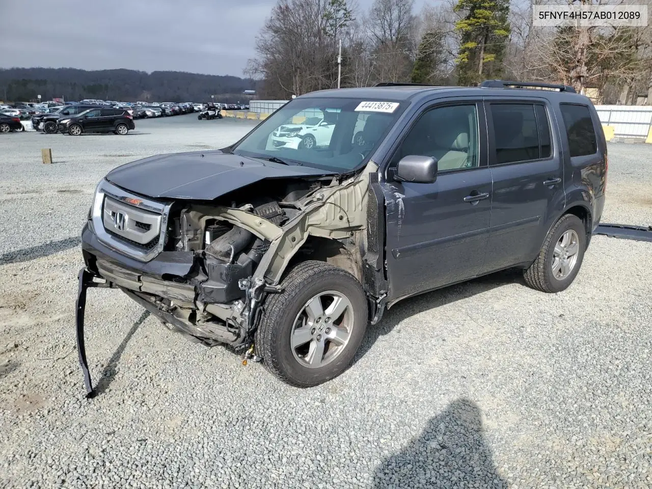 2010 Honda Pilot Exl VIN: 5FNYF4H57AB012089 Lot: 44413875