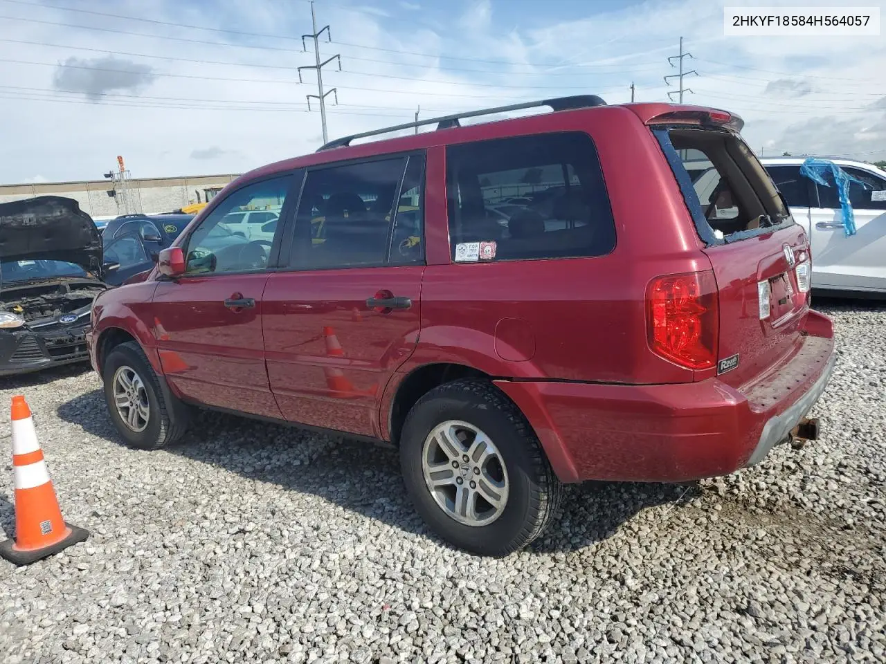 2010 Honda Pilot Exl VIN: 2HKYF18584H564057 Lot: 56721565