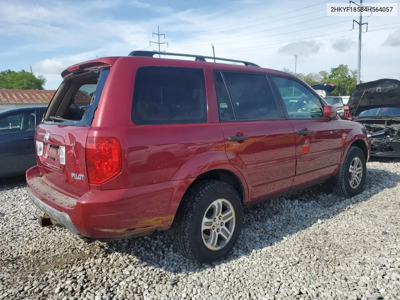 2010 Honda Pilot Exl VIN: 2HKYF18584H564057 Lot: 56721565