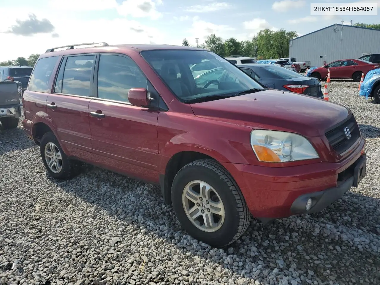 2010 Honda Pilot Exl VIN: 2HKYF18584H564057 Lot: 56721565